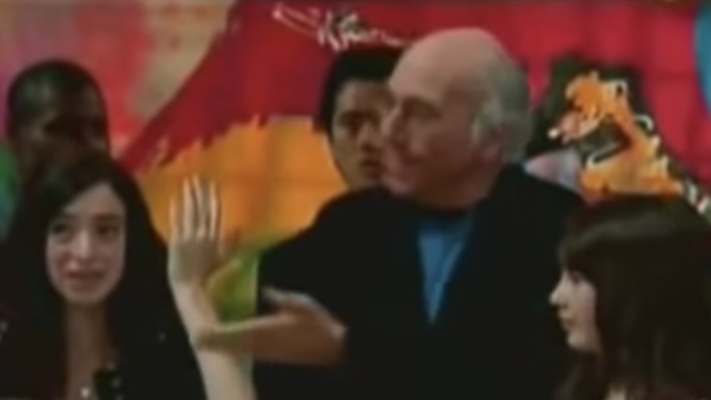 Cazzie David, Larry David, and Romy David in Hannah Montana