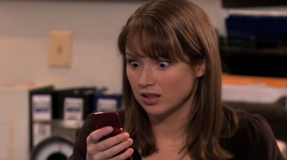 Ellie Kemper looking shocked
