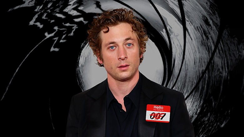 White wears an altered 007 name tag
