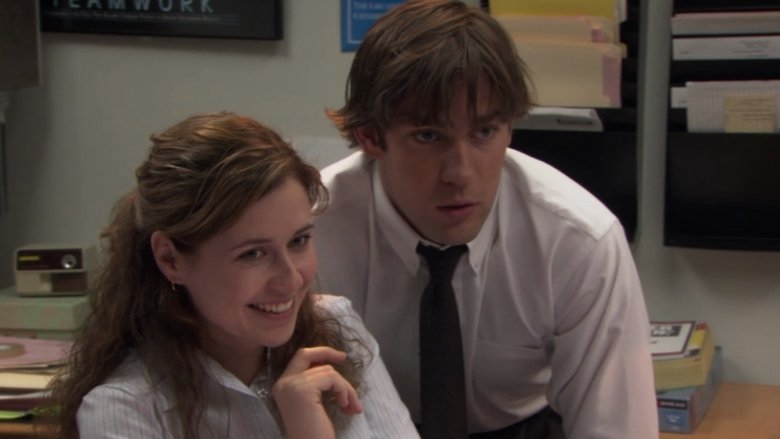 John Krasinski and Jenna Fischer in The Office