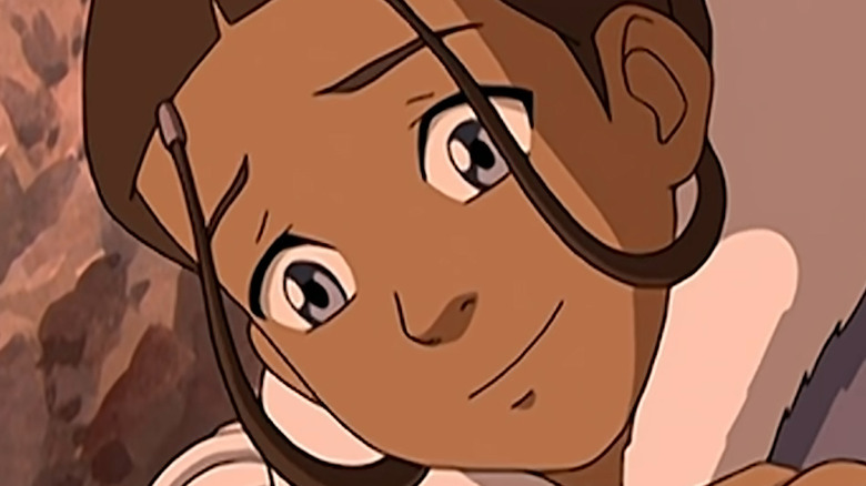 Katara smiling at Aang