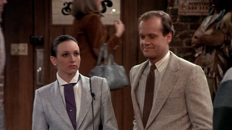 Lilith Sternin and Frasier Crane standing side by side
