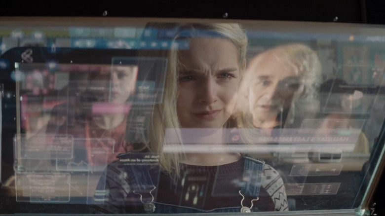 Mckenna Grace crying with Lulu Wilson and Dallas Dupree Young in background