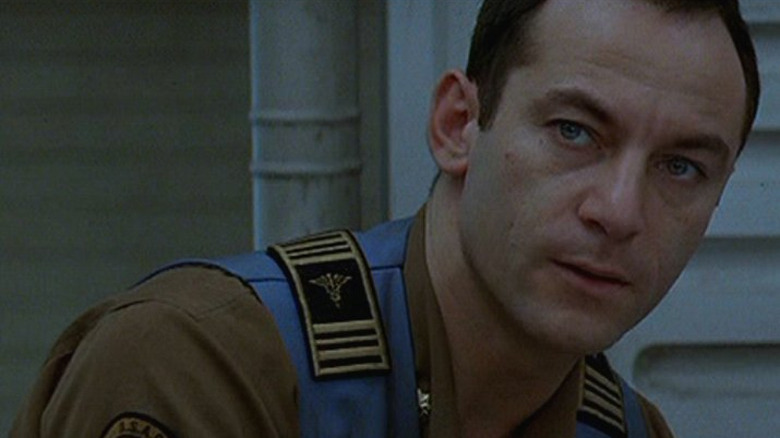 Jason Isaacs DJ uniform glaring