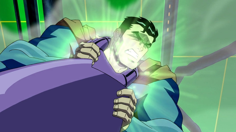 Superman suffering the effects of Kryptonite