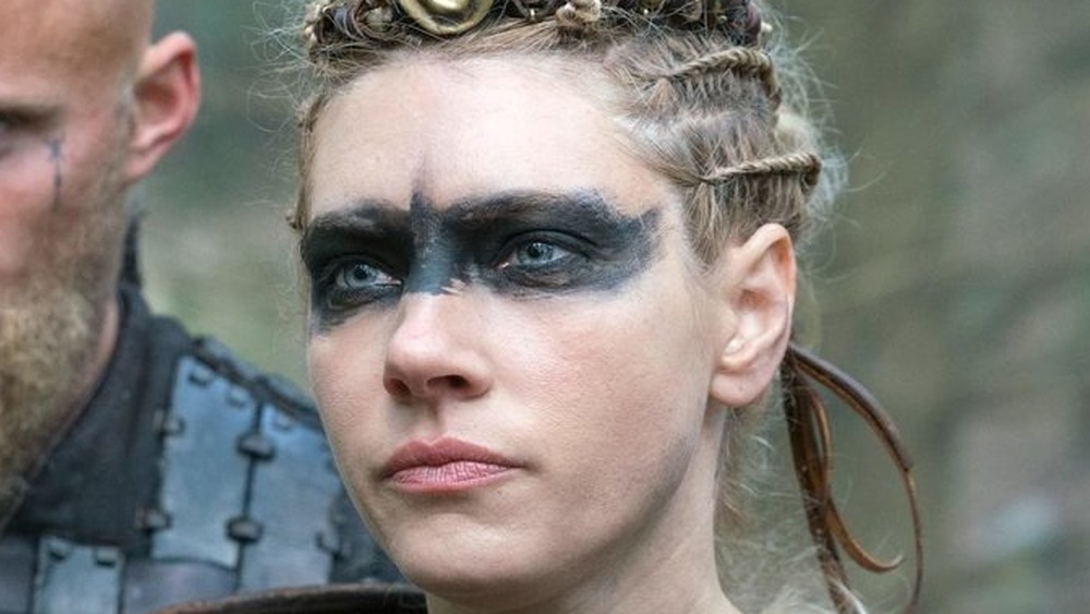 Lagertha wearing black paint