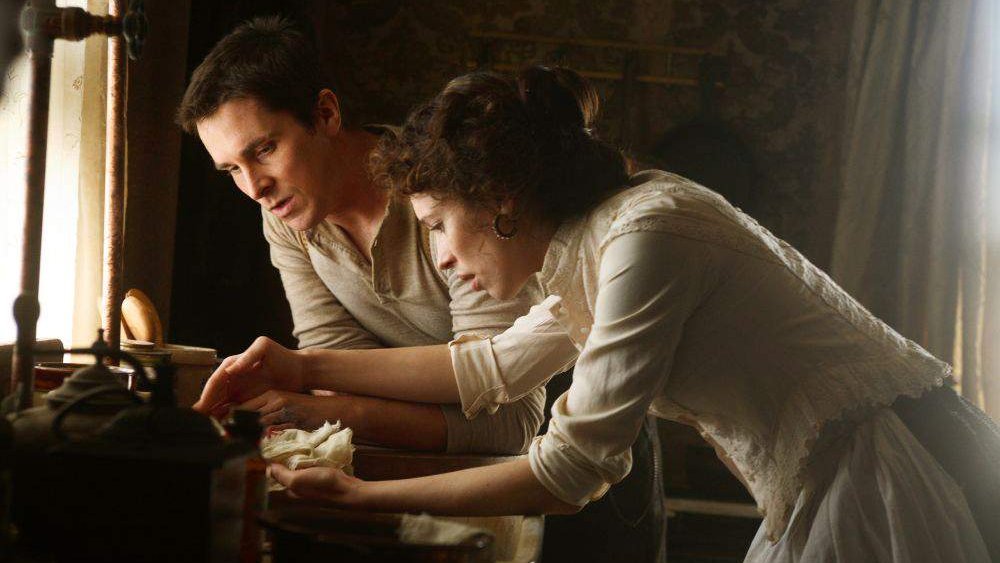 Rebecca Hall and Christian Bale in The Prestige