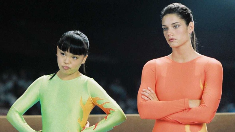 Nikki SooHoo as Wei Wei Yong and Missy Peregrym as Haley Graham in Stick It
