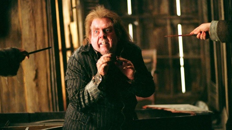Peter Pettigrew looking frightened
