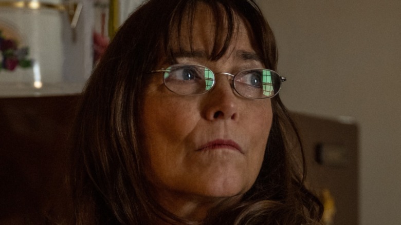 Karen Allen looking sinister