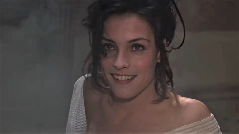 Xenia in bathrobe