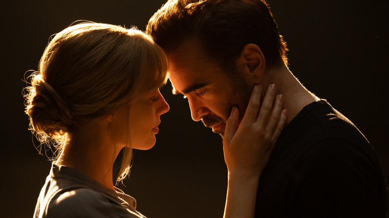 Sarah and David cuddling in A Big Bold Beautiful Journey (2025)