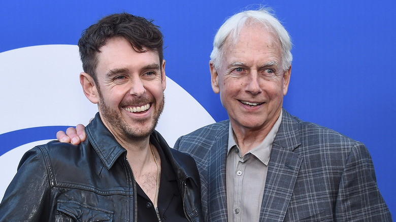 Sean Harmon and Mark Harmon smiling at the CBS Fall Preview in 2024