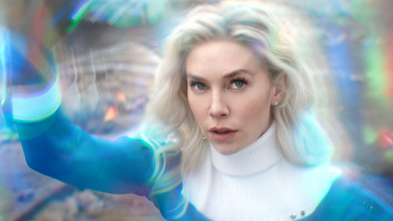 Sue Storm using her powers in The Fantastic Four: First Steps (2025)