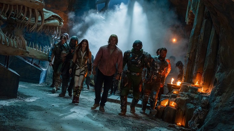 Adam walking into battle with his friends in Masters of the Universe (2026)