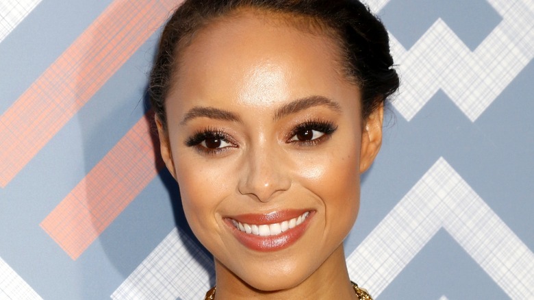 Amber Stevens West smiling for the camera