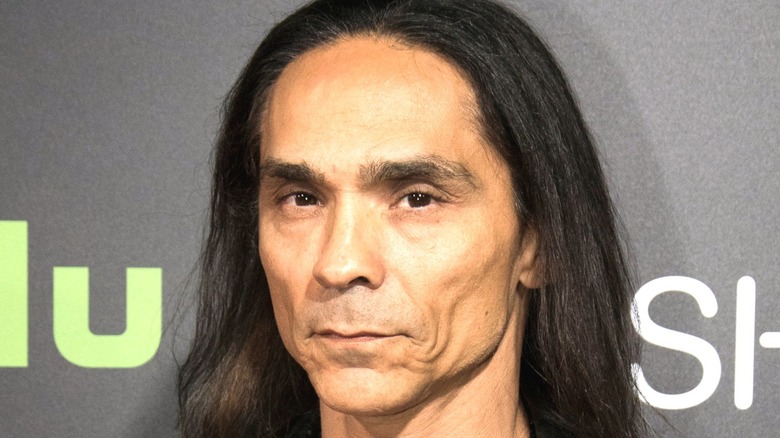 Zahn McClarnon looking serious