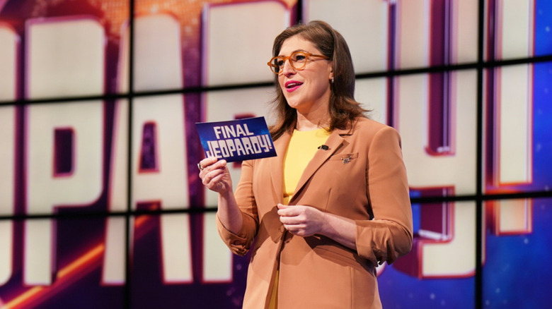 Mayim Bialik hosting Jeopardy!