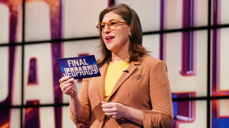 Mayim Bialik hosting Jeopardy