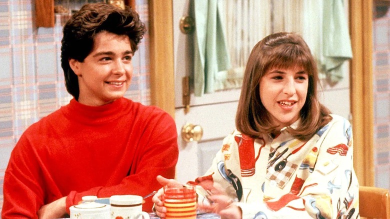 Blossom and Joey at the kitchen table in 
