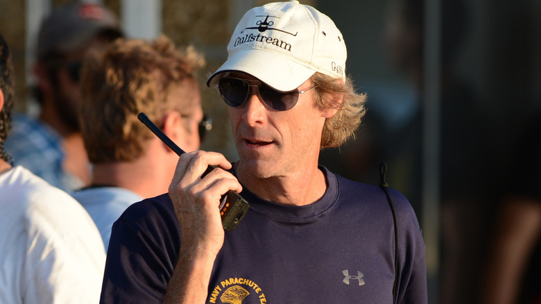 Michael Bay directing on set