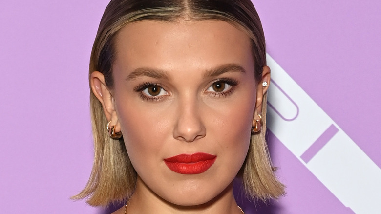 Millie Bobby Brown staring candidly