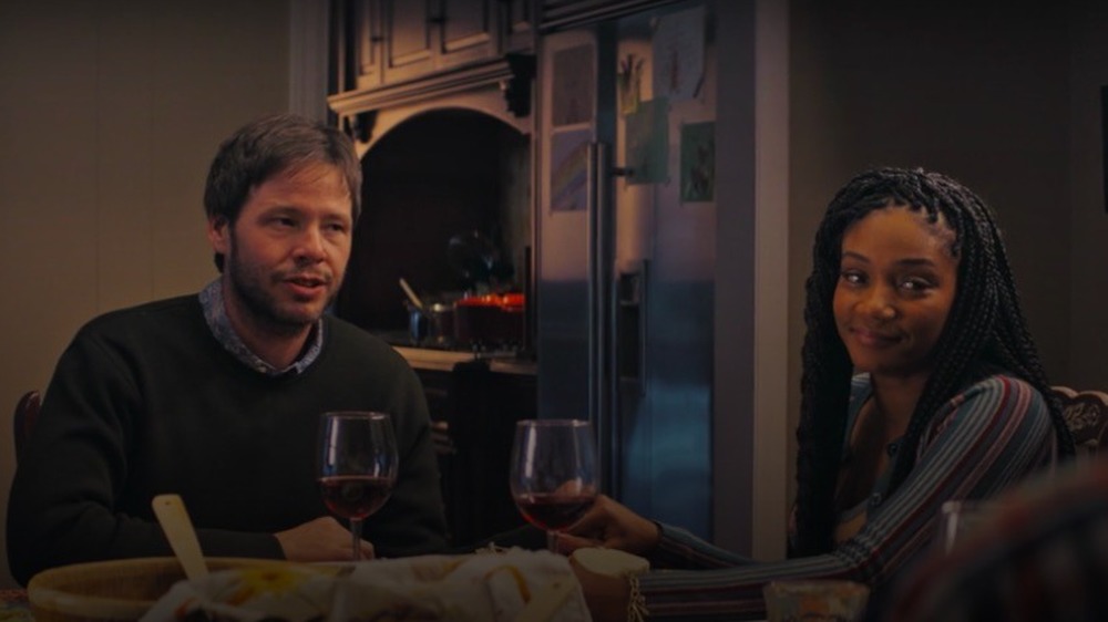 Ike Barinholtz and Tiffany Hadish in The Oath