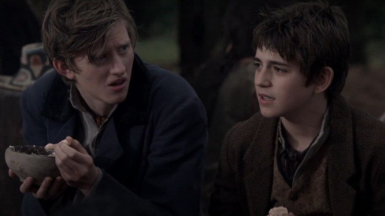 Peter and Curly eat together