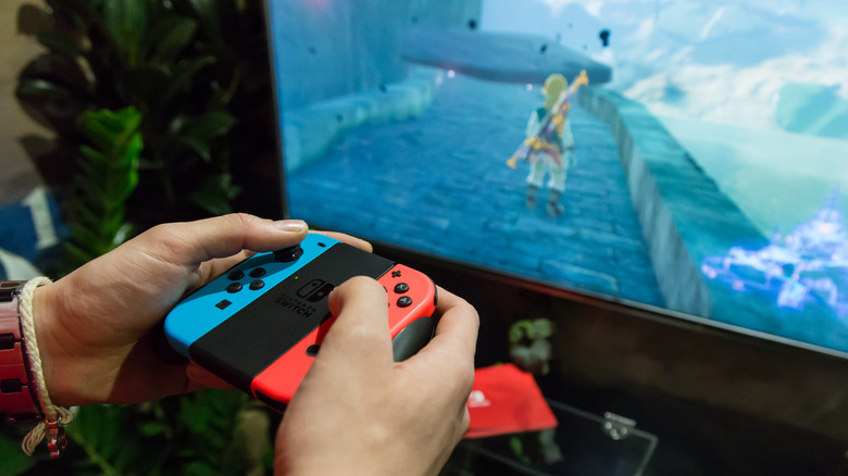 Nintendo Switch docked The Legend of Zelda: Breath of the Wild