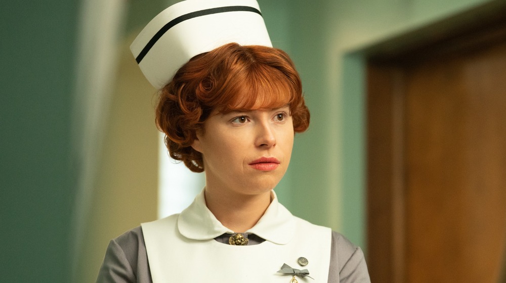 Jessie Buckley as Nurse Oraetta Mayflower in Fargo