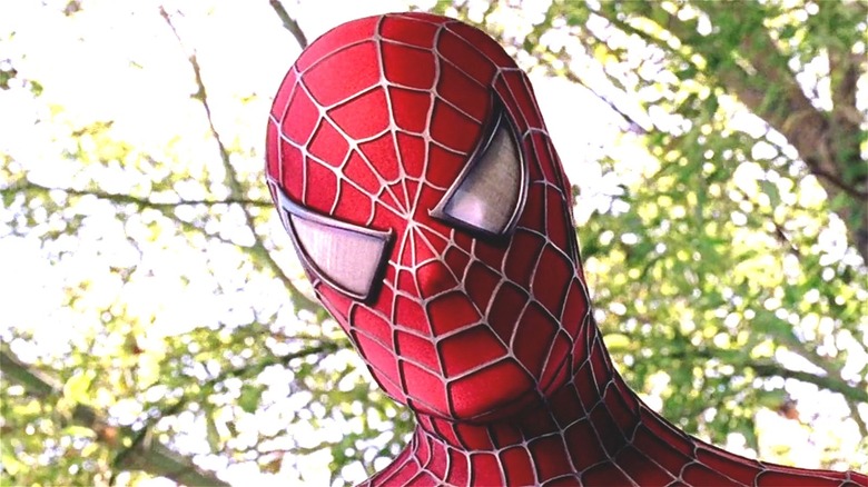 Tobey Maguire as Spider-Man in Spider-Man 2