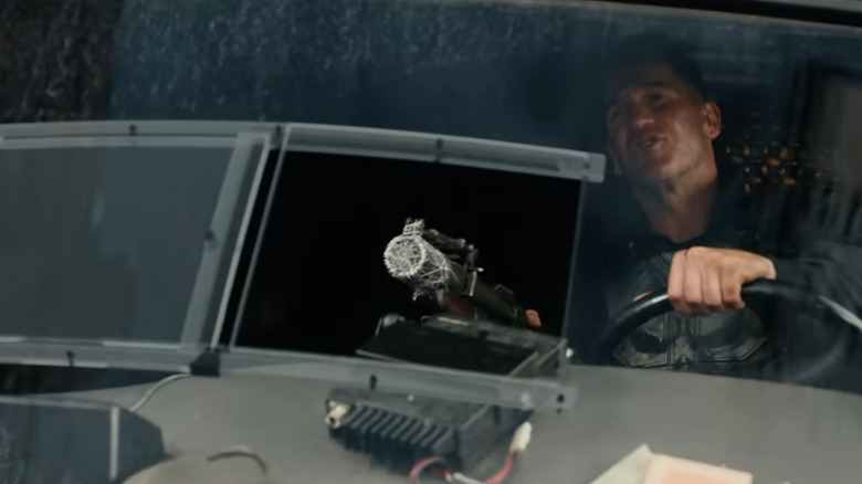 Punisher pointing a gun at Spider-Man in Spider-Man: Brand New Day