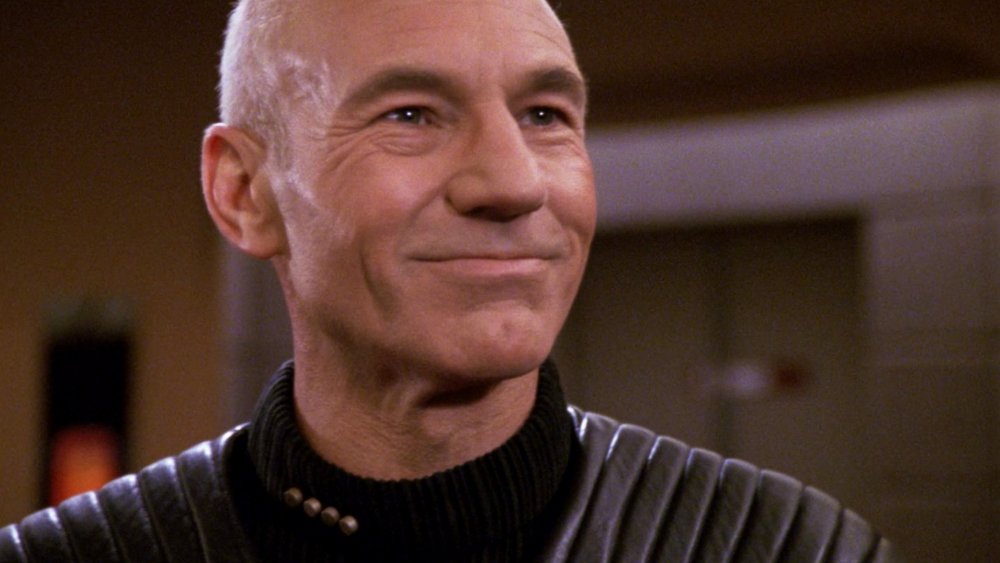 Patrick Stewart as Captain Picard on Star Trek