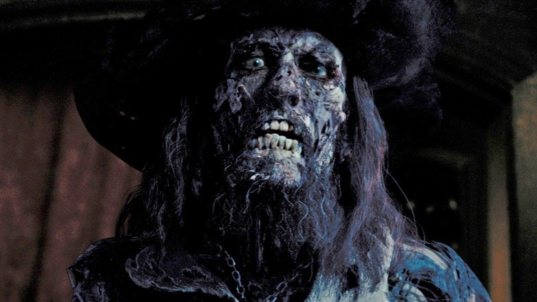 Skeleton Captain Barbossa snarling