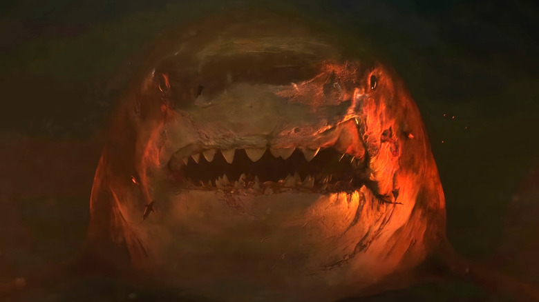 Megalodon looking straight ahead
