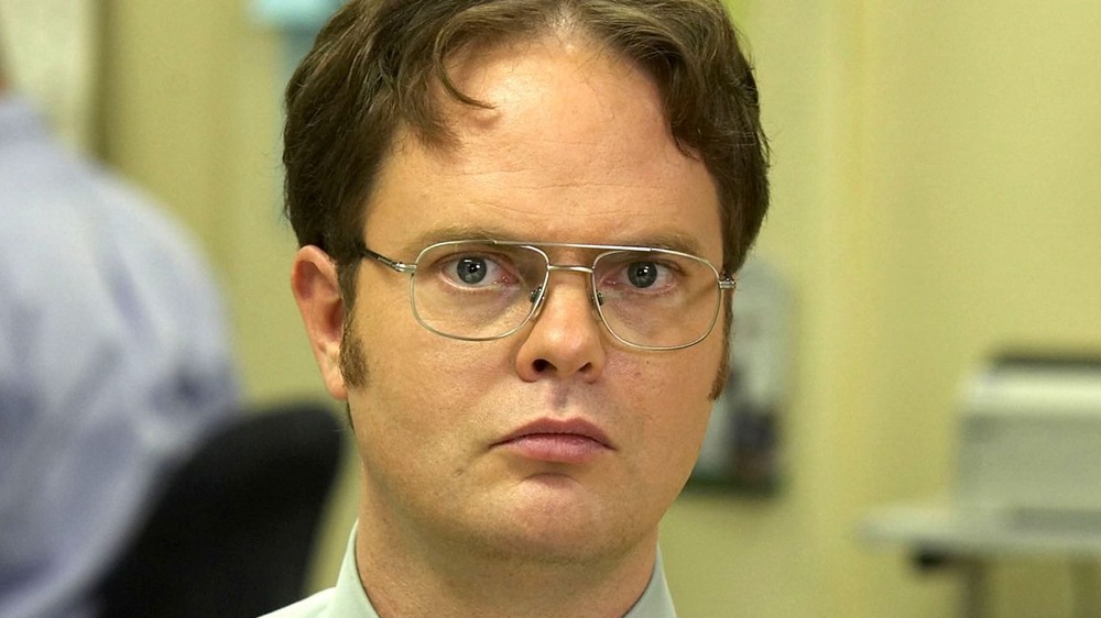 Dwight Schrute staring off