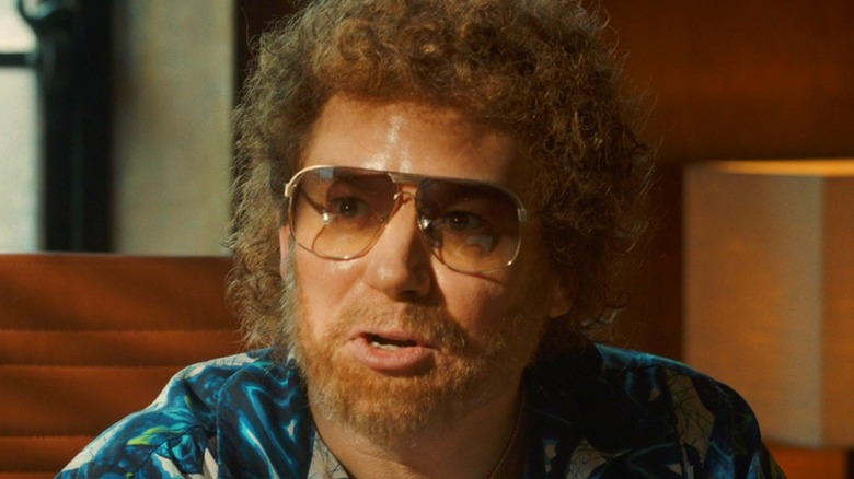 Myers sporting a fake beard