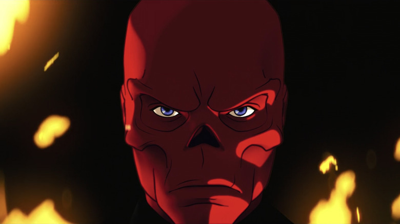 Red Skull staring