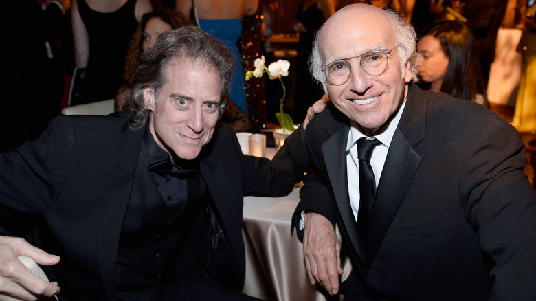 Richard Lewis and Larry David smiling