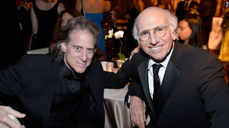 Richard Lewis and Larry David smiling