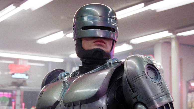 RoboCop in gas station