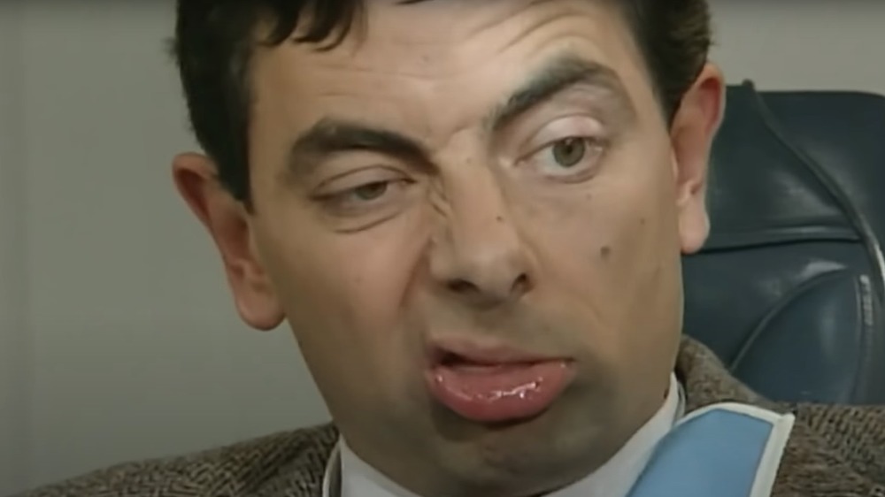 Mister Bean grimacing