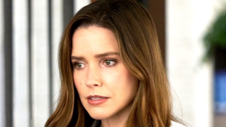 Sophia Bush looking concerned