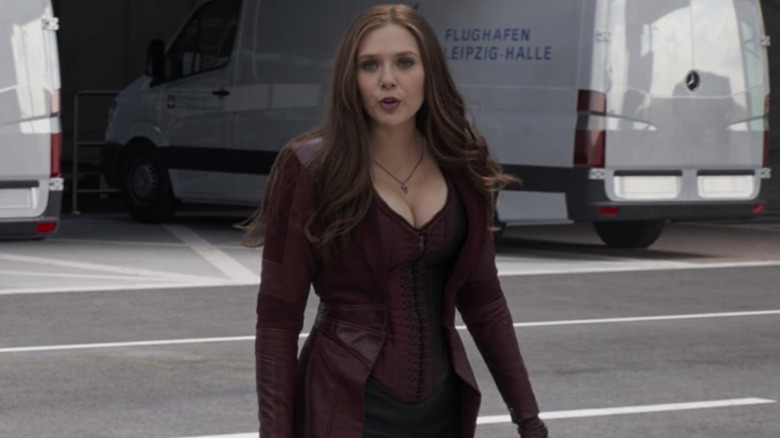 Elizabeth olsen in scarlet witch costume