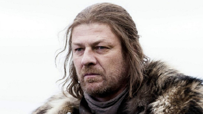 Eddard Stark looking pensive 