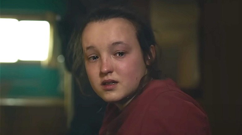 Bella Ramsey as Ellie crying