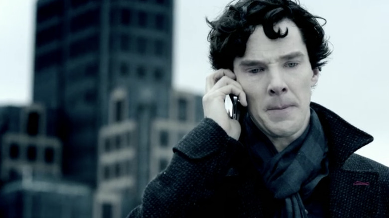 Sherlock on the phone with John
