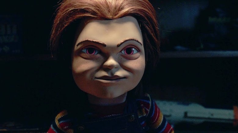 Chucky with red eyes