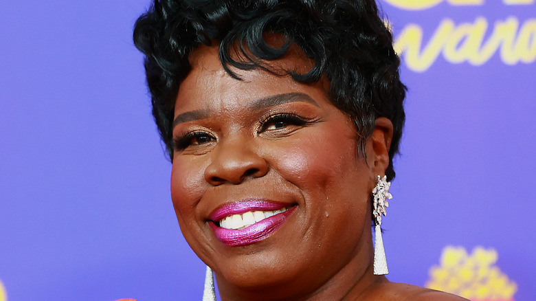 Leslie Jones smiling at 2021 MTV Awards