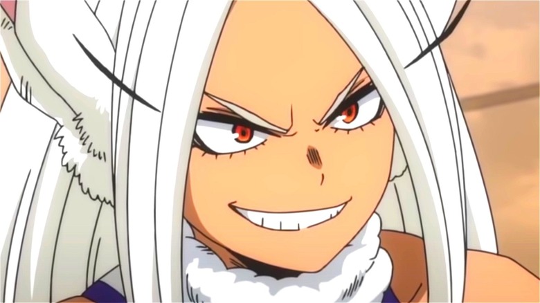 Mount Lady grinning in My Hero Academia 